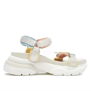 Zara Contrast Color Low Heel Sandals